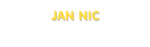 Der Vorname Jan Nic